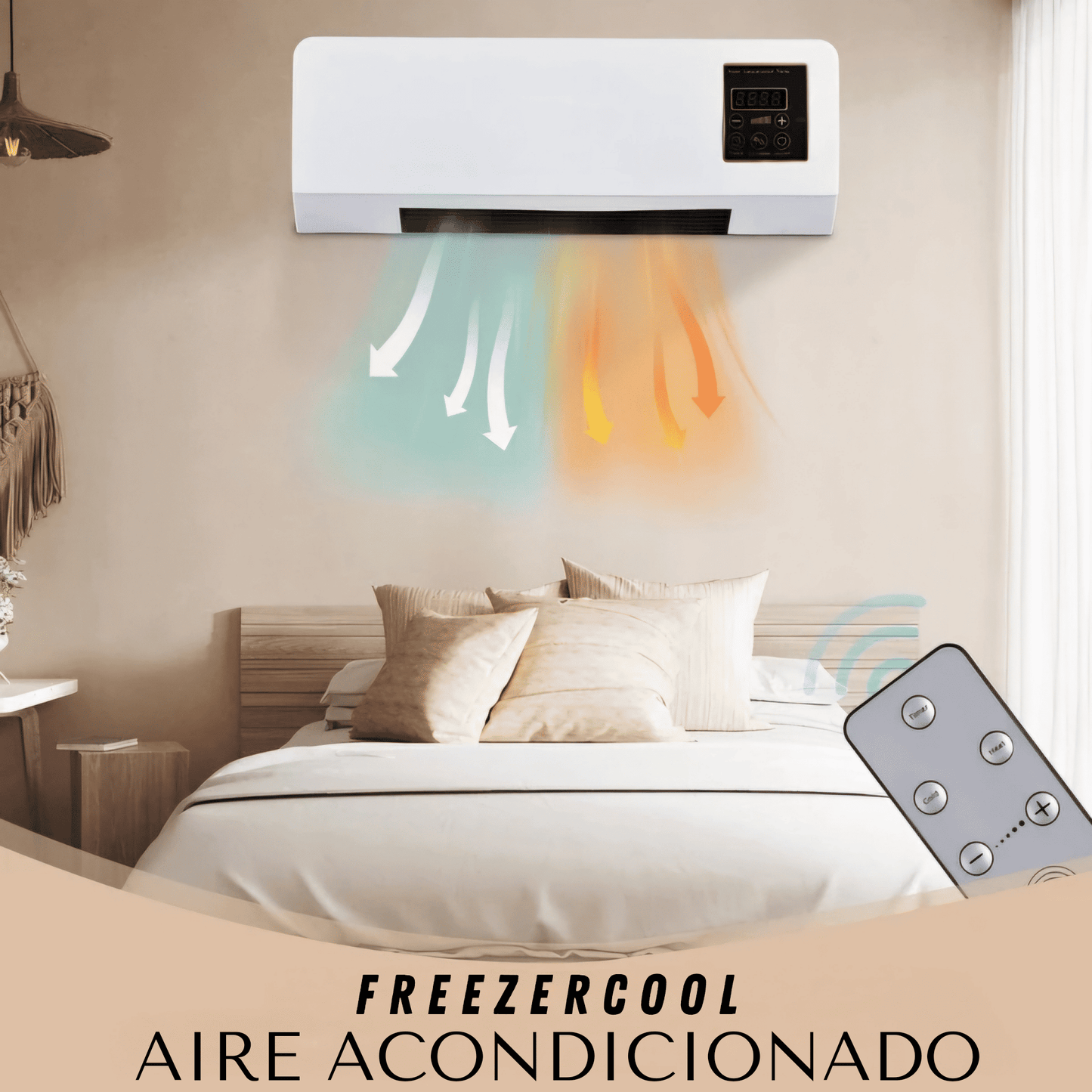 Aire acondicionado frío/calor con control remoto